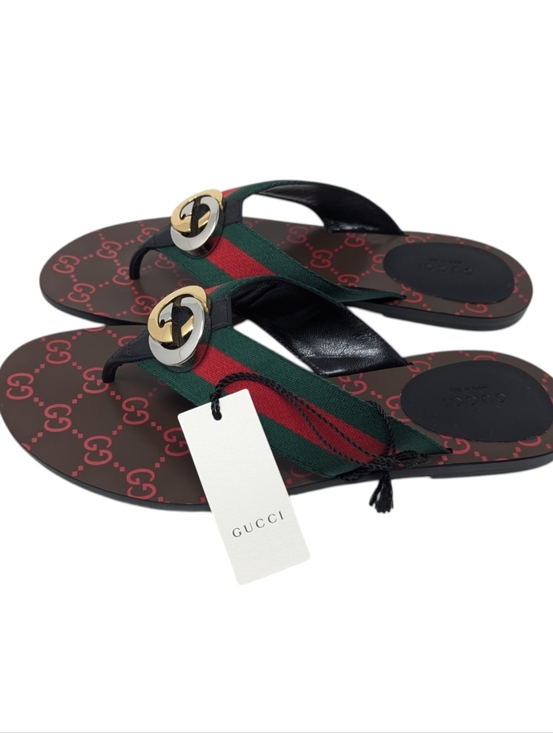 NIB Gucci Kika Interlocking GG Thong Flip Flop Sandal Size EU 39 - Picture 6 of 12